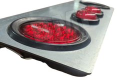 5-Light Galvanized Steel Trailer Center Light Panel – Universal Mount Round Lights 1000800