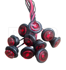 Red ¾" LED Marker Light - J-53-R, SH-10609 - Waterproof, 2-Wire Pigtail 1500701