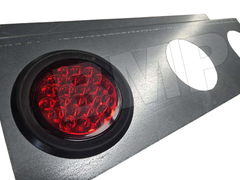 3-Light Galvanized Steel Trailer Center Light Panel – Universal Mount for 4" Round Lights 1000800