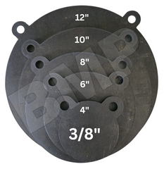 AR500 Steel Gong Shooting Target 3/8" – 12" Round – 2-Hole