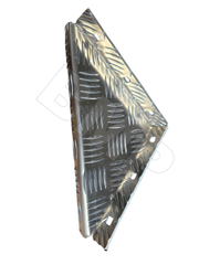 Aluminum Trailer Fender Step Diamond Plate – 7.87" Heavy Duty Bolt-On Step Plate – 90° Bend – 3.5 mm 1000509