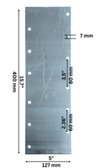 Heavy Duty Mending Plates 15.7 x 5 6 Gauge Galvanized Steel  - 1300402