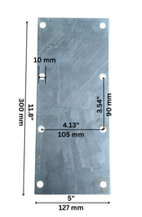 Heavy Duty Mending Plates 11.8" x 5" – 6 Gauge Galvanized Steel  - 1300401
