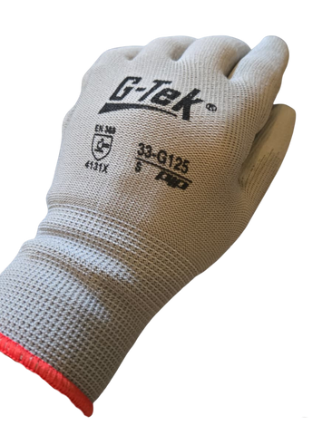 G-Tek NPG PU Coated Nylon Work Gloves – Size Small – Gray - 1500245