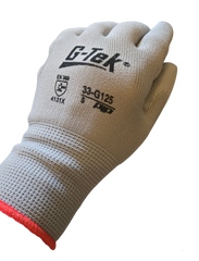 G-Tek NPG PU Coated Nylon Work Gloves – Size Small – Gray - 1500245