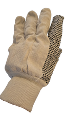 White Cotton Gloves with Black Dots – Size XL – Work & Garden Grip Gloves - 1500231