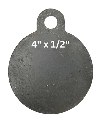 AR500 Steel Gong Shooting Target 1/2" – 4" Round – 1-Hole