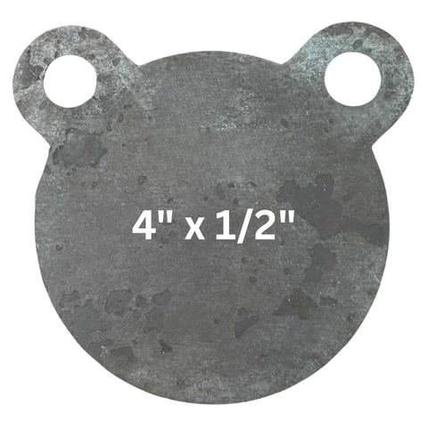 AR500 Steel Gong Shooting Target 1/2" – 4" Round – 2-Hole