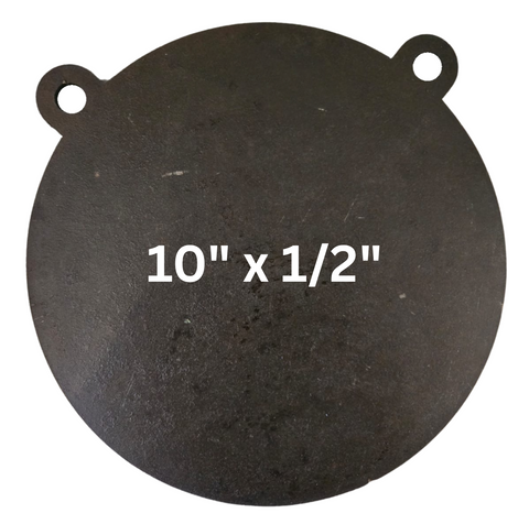 AR500 Steel Gong Shooting Target 1/2" – 10" Round – 2-Hole