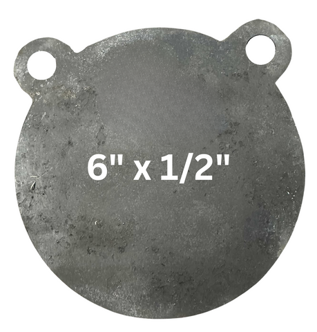 AR500 Steel Gong Shooting Target 1/2" – 6" Round – 2-Hole