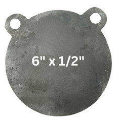 AR500 Steel Gong Shooting Target 1/2" – 6" Round – 2-Hole