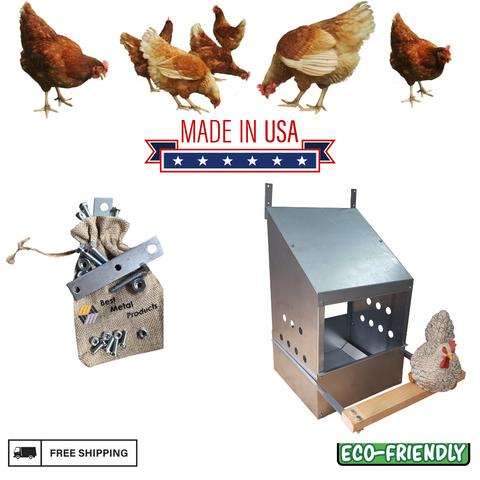 Heavy Duty 1-Hole Chicken Nesting Box – Galvanized Steel – Made in USA - 0300110