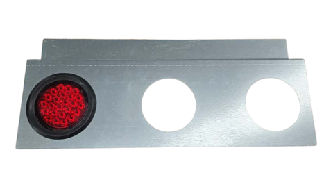 3-Light Galvanized Steel Trailer Center Light Panel – Universal Mount for 4" Round Lights 1000800