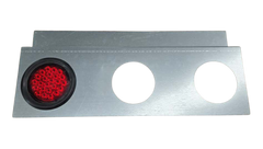 3-Light Galvanized Steel Trailer Center Light Panel – Universal Mount for 4" Round Lights 1000800