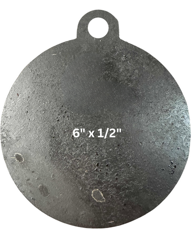 AR500 Steel Gong Shooting Target 1/2" – 6" Round – 1-Hole