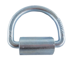 3/8" ZINK STEEL D RING WITH WELD-ON BRACKET - 1000204