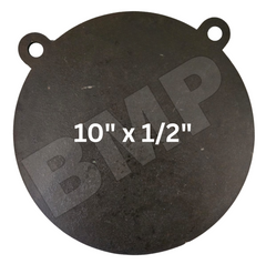 AR500 Steel Gong Shooting Target 1/2" – 10" Round – 2-Hole