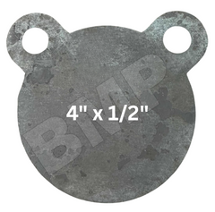 AR500 Steel Gong Shooting Target 1/2" – 4" Round – 2-Hole