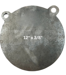 AR500 Steel Gong Shooting Target 3/8" – 12" Round – 2-Hole