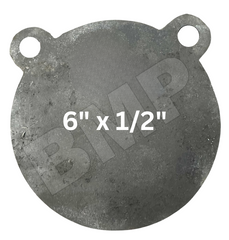 AR500 Steel Gong Shooting Target 1/2" – 6" Round – 2-Hole
