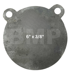 AR500 Steel Gong Shooting Target 3/8" – 6" Round – 2-Hole