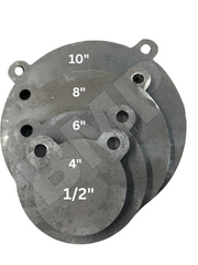 AR500 Steel Gong Shooting Target 1/2" – 4" Round – 2-Hole