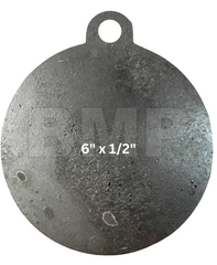 AR500 Steel Gong Shooting Target 1/2" – 6" Round – 1-Hole