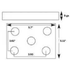 BOAT TRAILER LEAF SPRING AXLE SQUARE M14 U-BOLT KIT 9/16 X3X 4 1/3 1000310