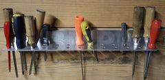 ALUMINUM SCREWDRIVER HOLDER in use with tools 