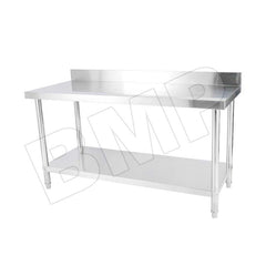 24"x48" Stainless Steel Work Table with Backsplash