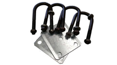 AXLE KIT w. ROUND U-BOLTS 2.40" M14 U-BOLT 9/16" x 5 1/2" - RAW STEEL