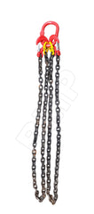 Chain Sling - 5/16" x 7´ Double Leg Lifting Chain Powder Coating 2T WLL red and yellow