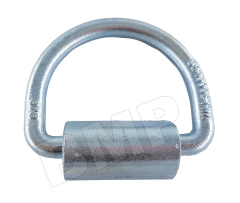 3/8" ZINK STEEL D RING WITH WELD-ON BRACKET 1000204