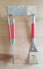 UNIVERSAL DOUBLE HANGER with grilling utensils