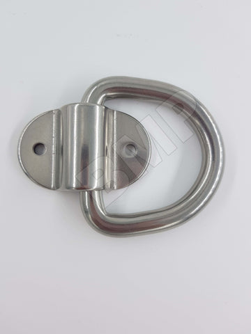3/8" STAINLESS STEEL D RING WITH BOLT ON BRACKET 1000206